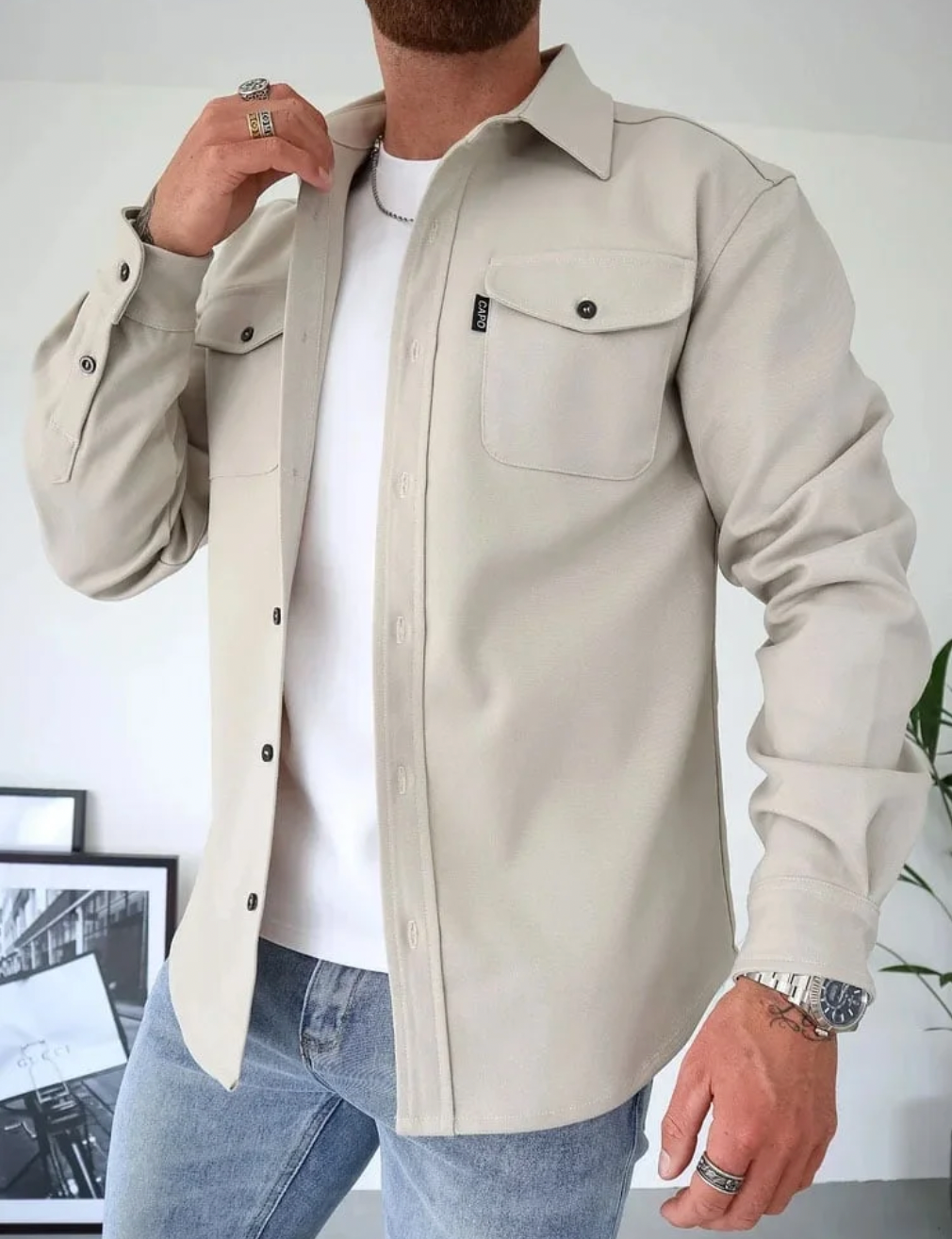 Lambert™ Casual Heren Overhemdjas