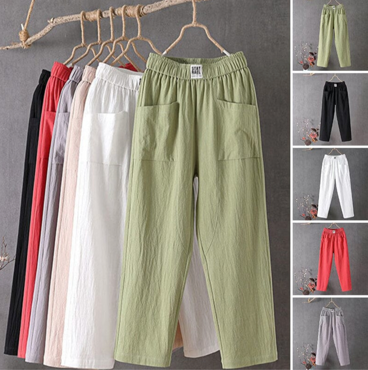 Broek met Elastische Tailleband voor Dames