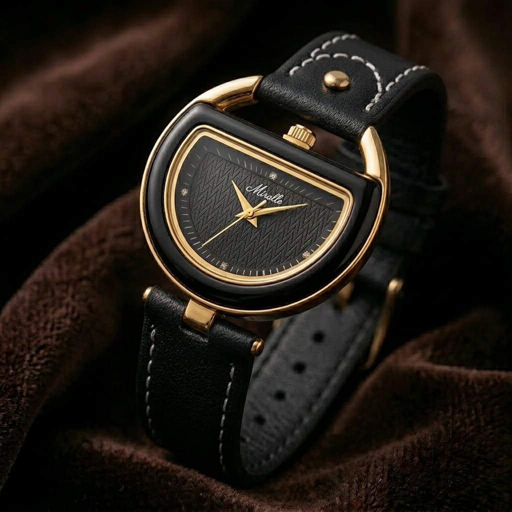 Dorée Leren Horloge