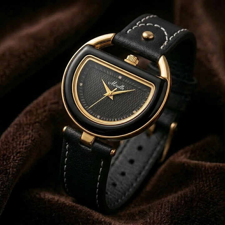 Dorée Leren Horloge