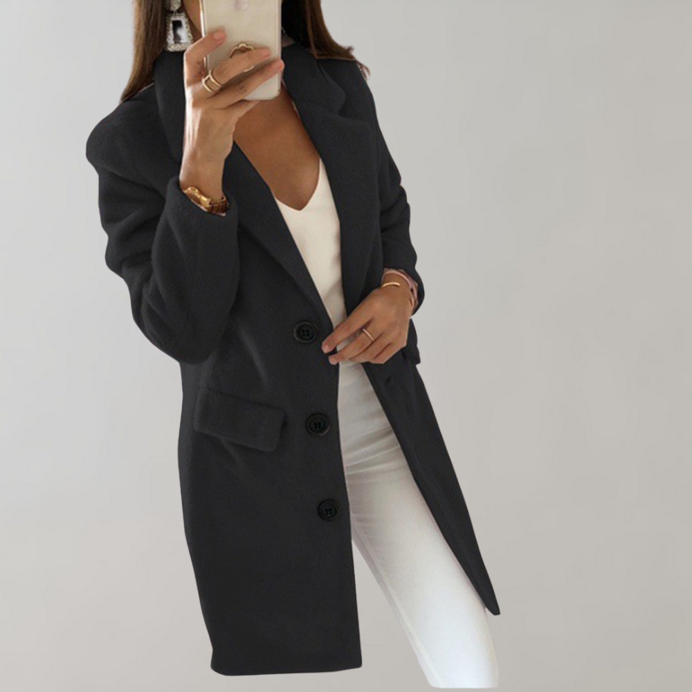 Lange Blazer met Knopen voor Dames