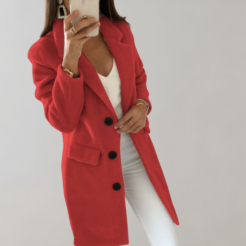 Lange Blazer met Knopen voor Dames