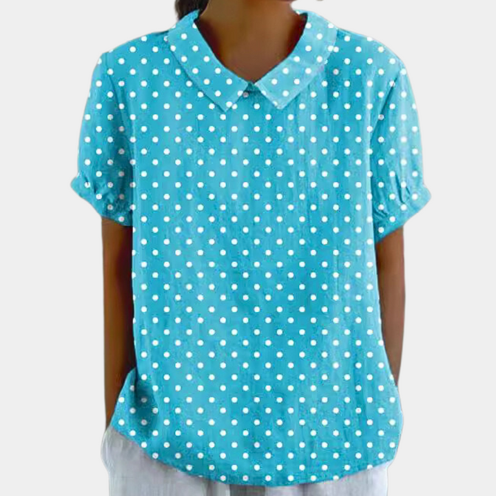 Harper™ Dames Blouse met Peter Pan Kraag