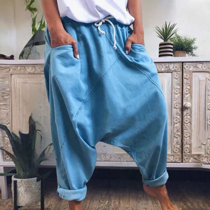 Dames Harem Broek met Trekkoord en Zakken voor de Zomer