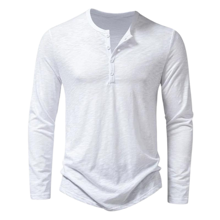 Comfortabel katoenen T-shirt met lange mouwen voor heren