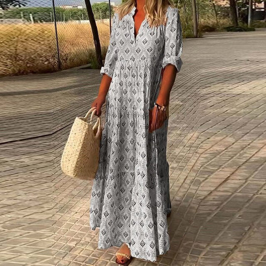 V-hals Boho Jurk voor Dames