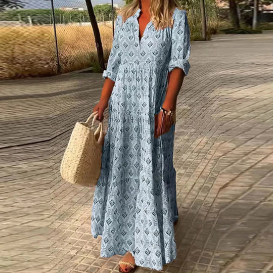 V-hals Boho Jurk voor Dames