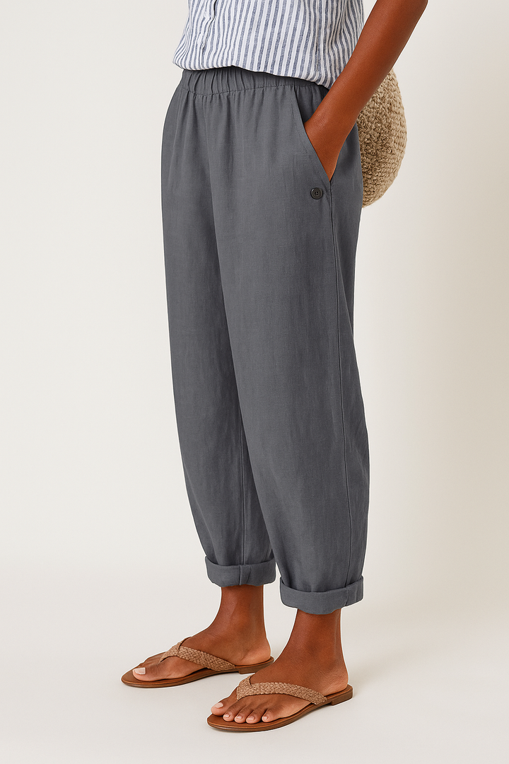 Mila | Dames Relaxte Zak Omgeslagen Casual Broek