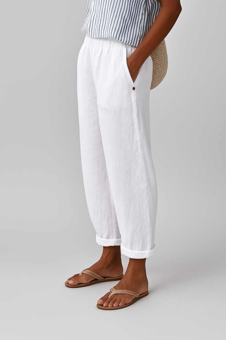 Mila | Dames Relaxte Zak Omgeslagen Casual Broek