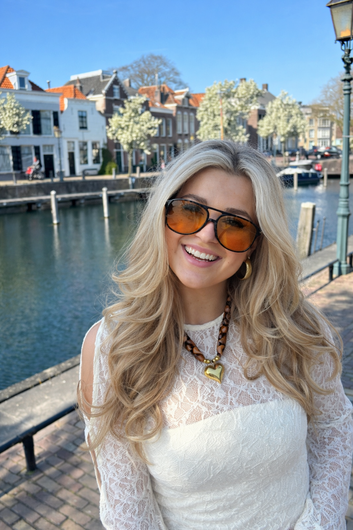 Ella | Viral Oranje Zonnebril