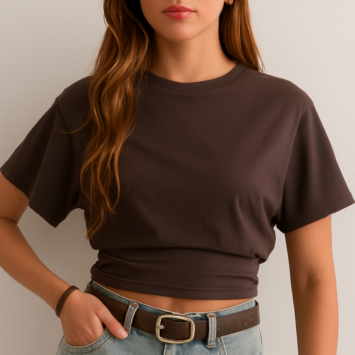 Klassiek zomer-T-shirt met ronde hals