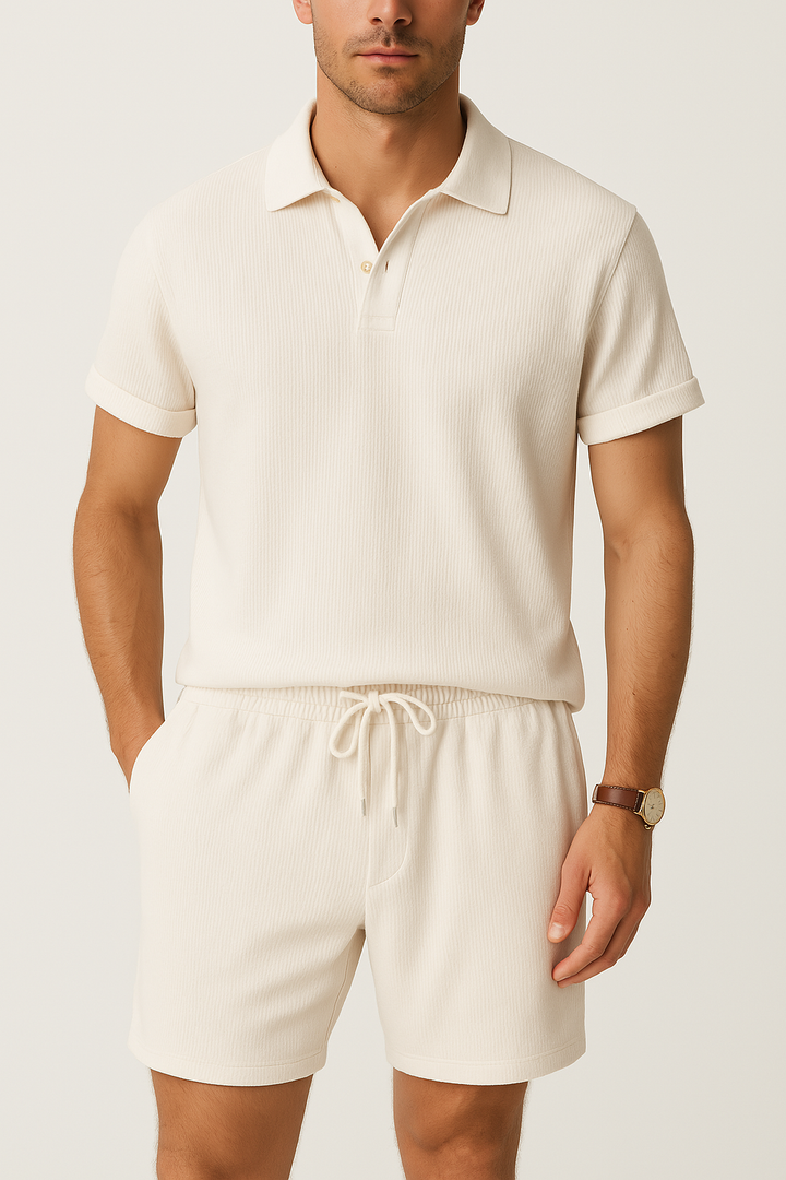 Zomerset Heren – Twill Shirt met Korte Broek