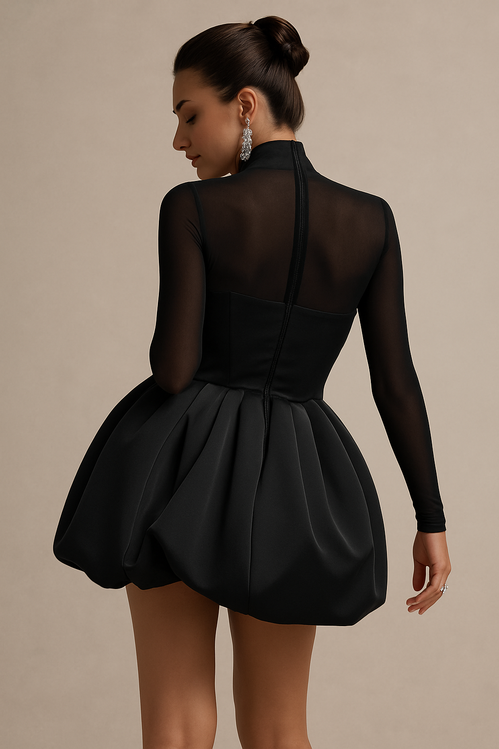 Bina | Luxe Mini-Jurk met Pofrok - Glamoureus met Vrouwelijke Flair