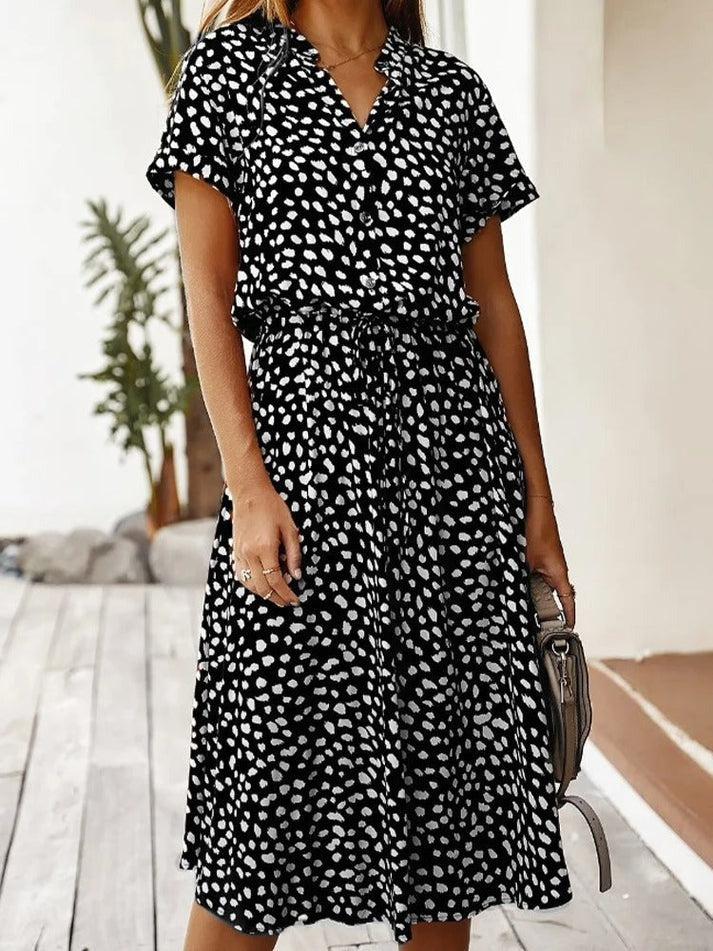 Florine - Midi Jurk met Elegante Pasvorm