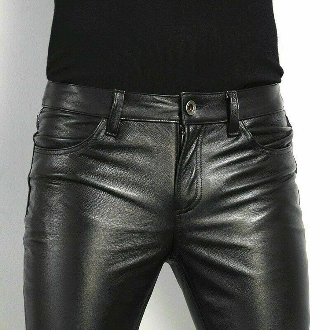 Casimir™ Heren Slim Fit Broek van Imitatieleer