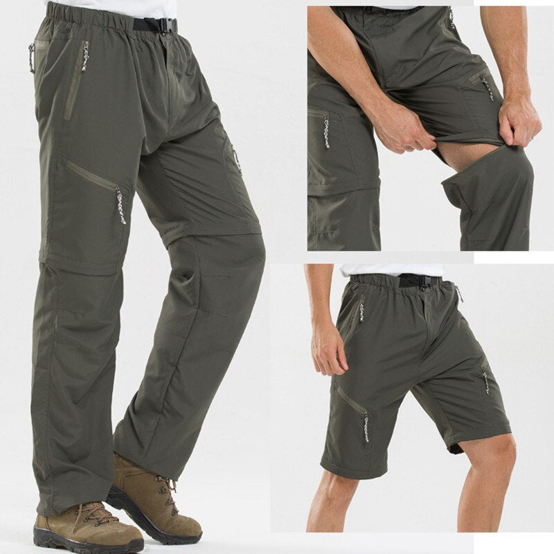 Heren Afritsbroek met Elastische Taille en Ritsen
