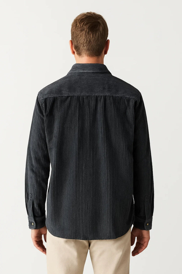 Heren Overshirt met Knoopsluiting en Borstzak