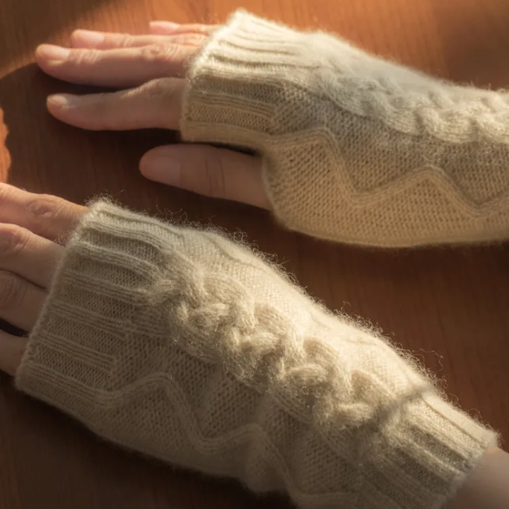 100% Geiten Kasjmier Vingerloze Handschoenen