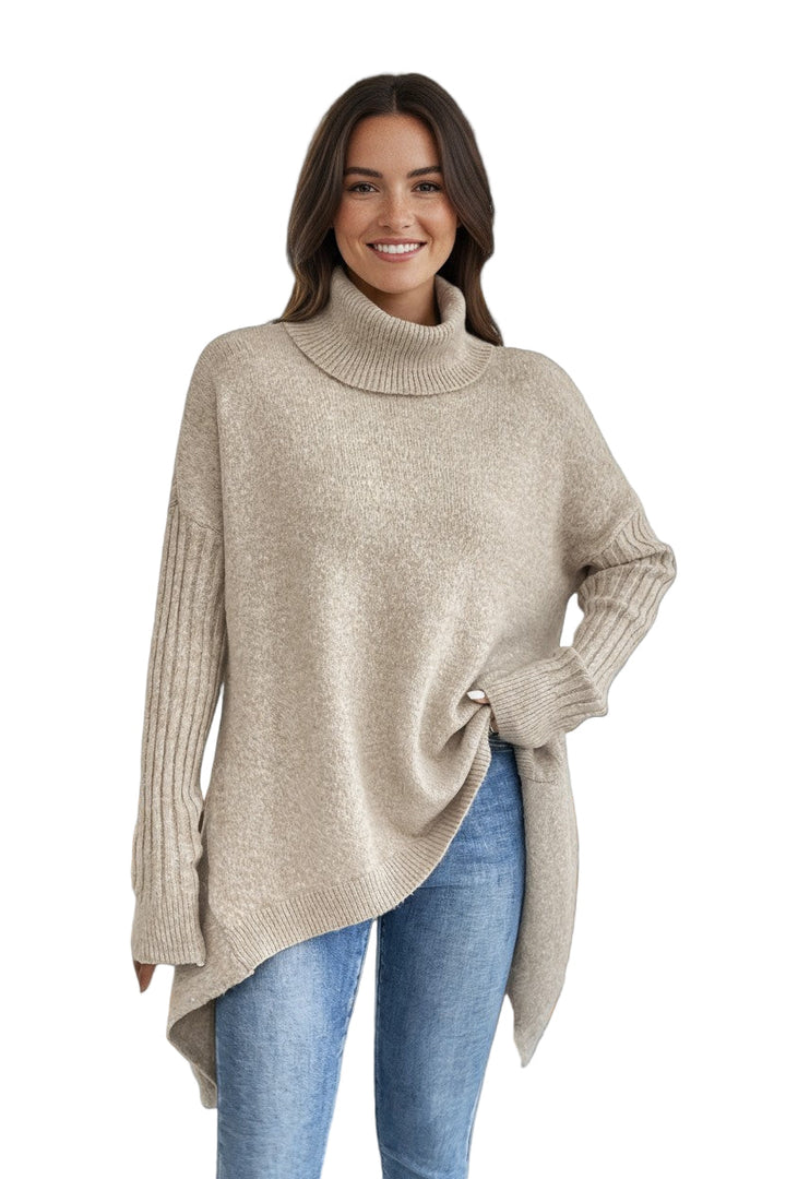 NAOMI – GEZELLIGE ASYMMETRISCHE TURTLENECK TRUI