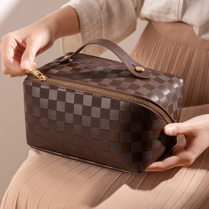 Ellieh | Luxe Make-up Tas voor Dames - Hoogwaardig PU-leer, Slimme Indeling