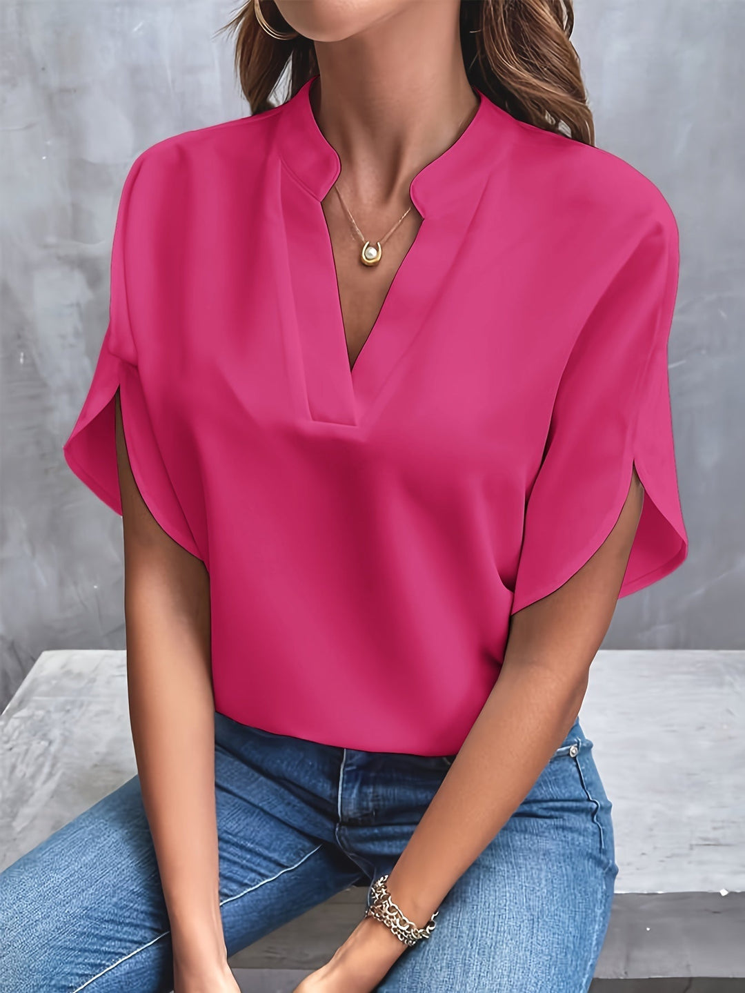 Lichtgewicht V Hals Blouse voor Dames