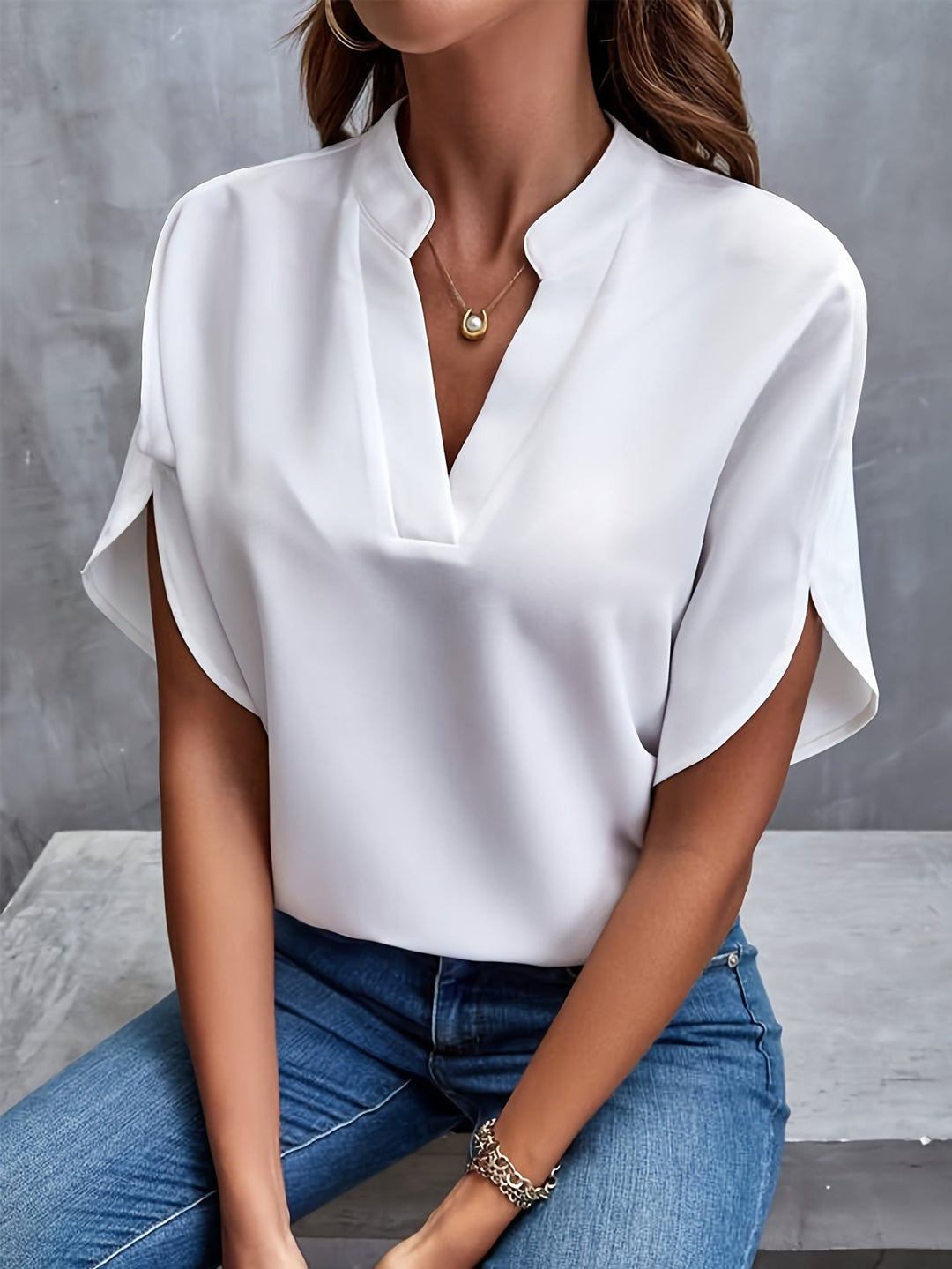 Lichtgewicht V Hals Blouse voor Dames