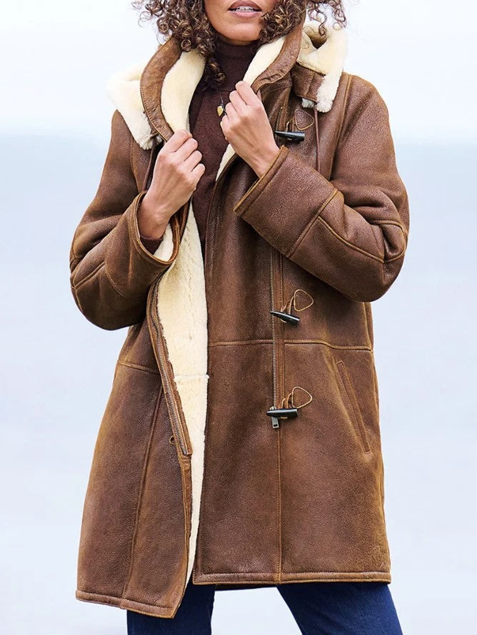 Vrouwen Vintage Winterjas met Capuchon