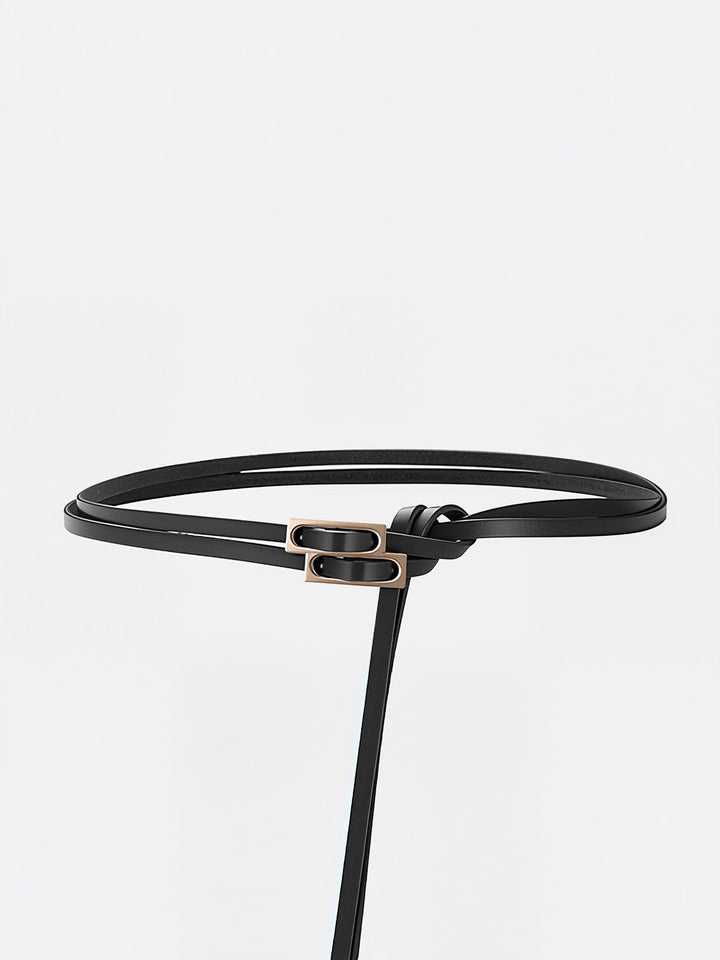 Dune | Trendy Leren Riem - Dubbele Lus Gesp, Hoogwaardige Kwaliteit