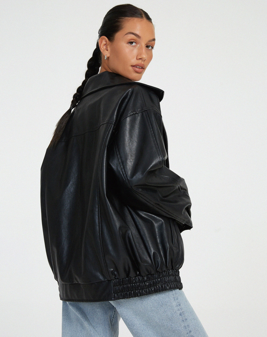 Sophia | Oversized PU-Leren Jas Dames – Modieuze Look, Hoogwaardig Kunstleer