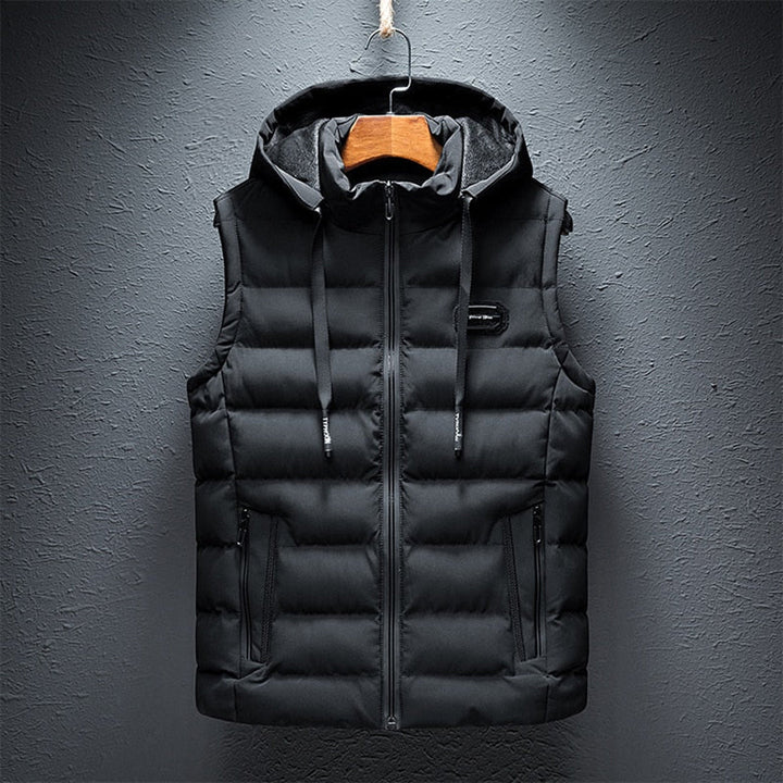 OSARO - Lange Bodywarmer Met Capuchon Heren