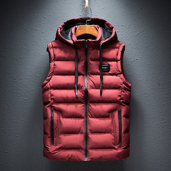 OSARO - Lange Bodywarmer Met Capuchon Heren
