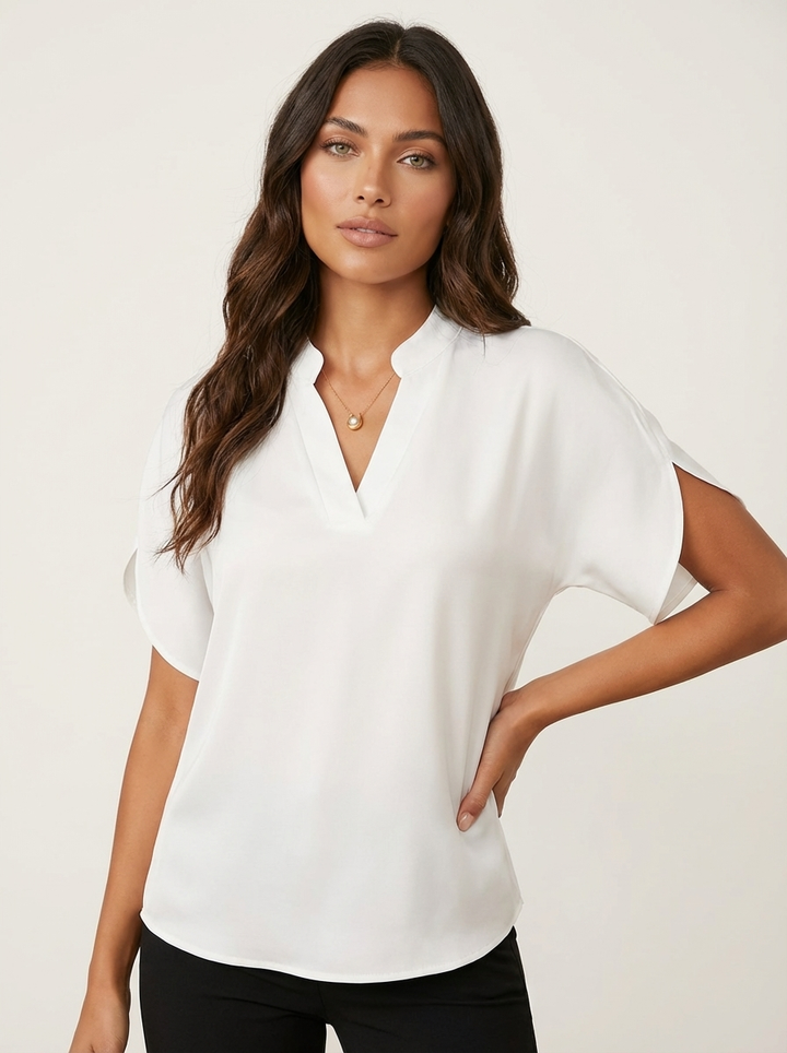 Elegante V-hals dames blouse – Karin