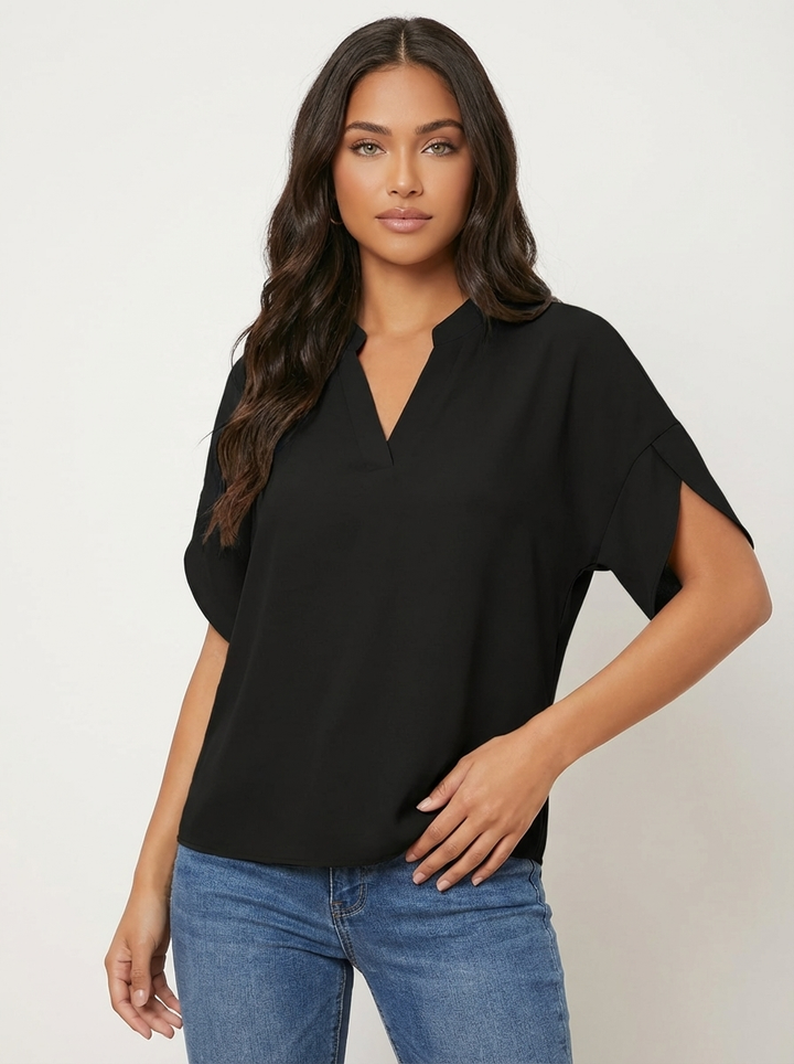 Elegante V-hals dames blouse – Karin
