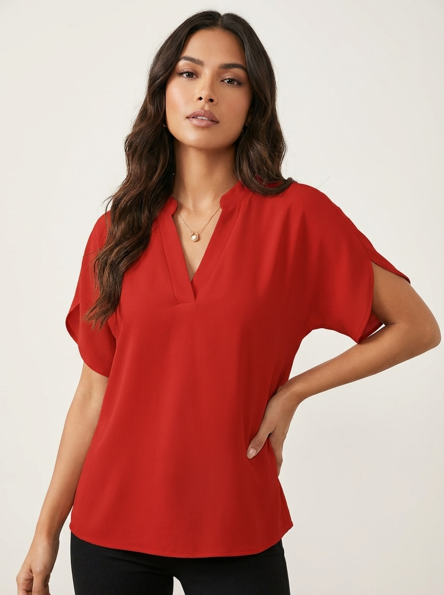Elegante V-hals dames blouse – Karin