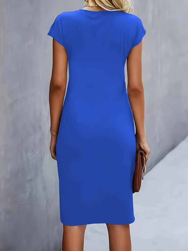 Katrien – Tijdloze Midi Jurk met Flatterend silhouet