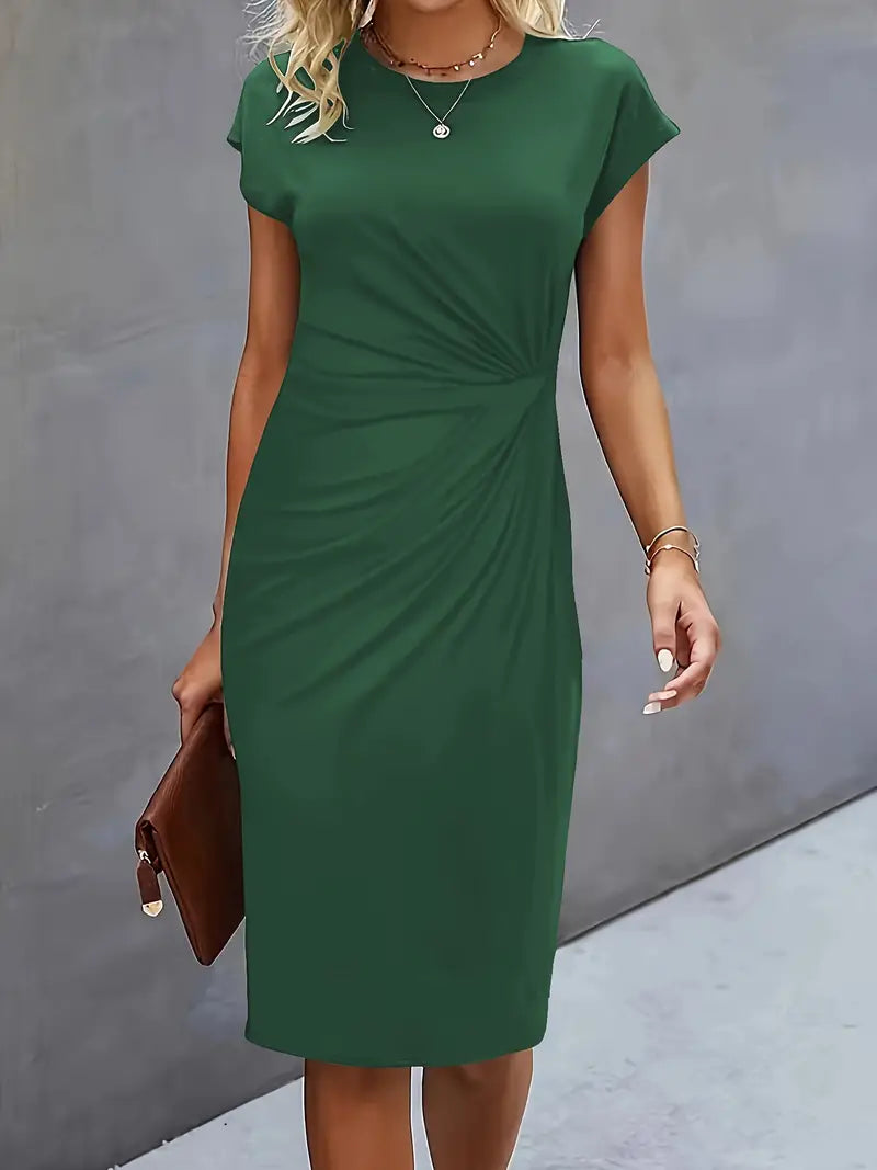 Katrien – Tijdloze Midi Jurk met Flatterend silhouet