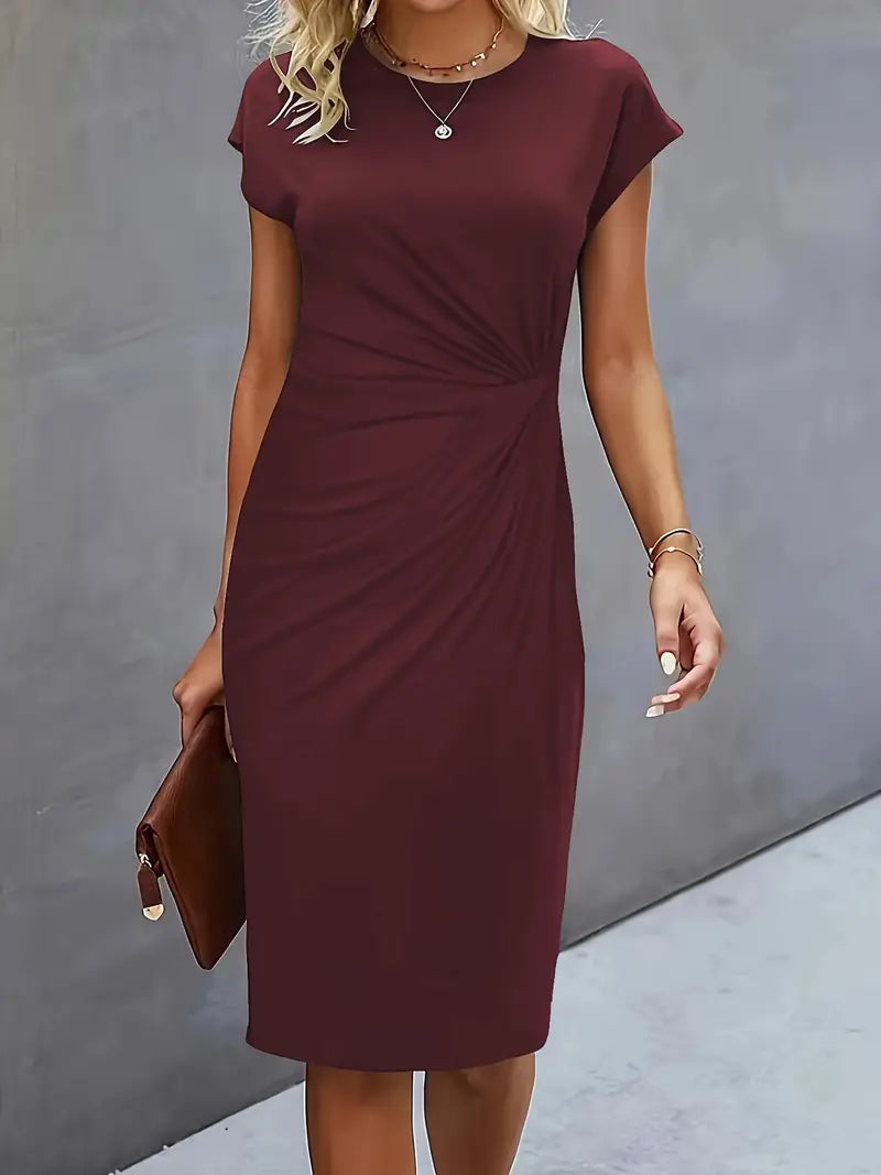 Katrien – Tijdloze Midi Jurk met Flatterend silhouet