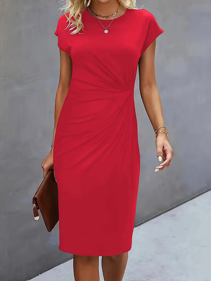 Angelica | Dames Katrien Midi Jurk Tijdloze Snit