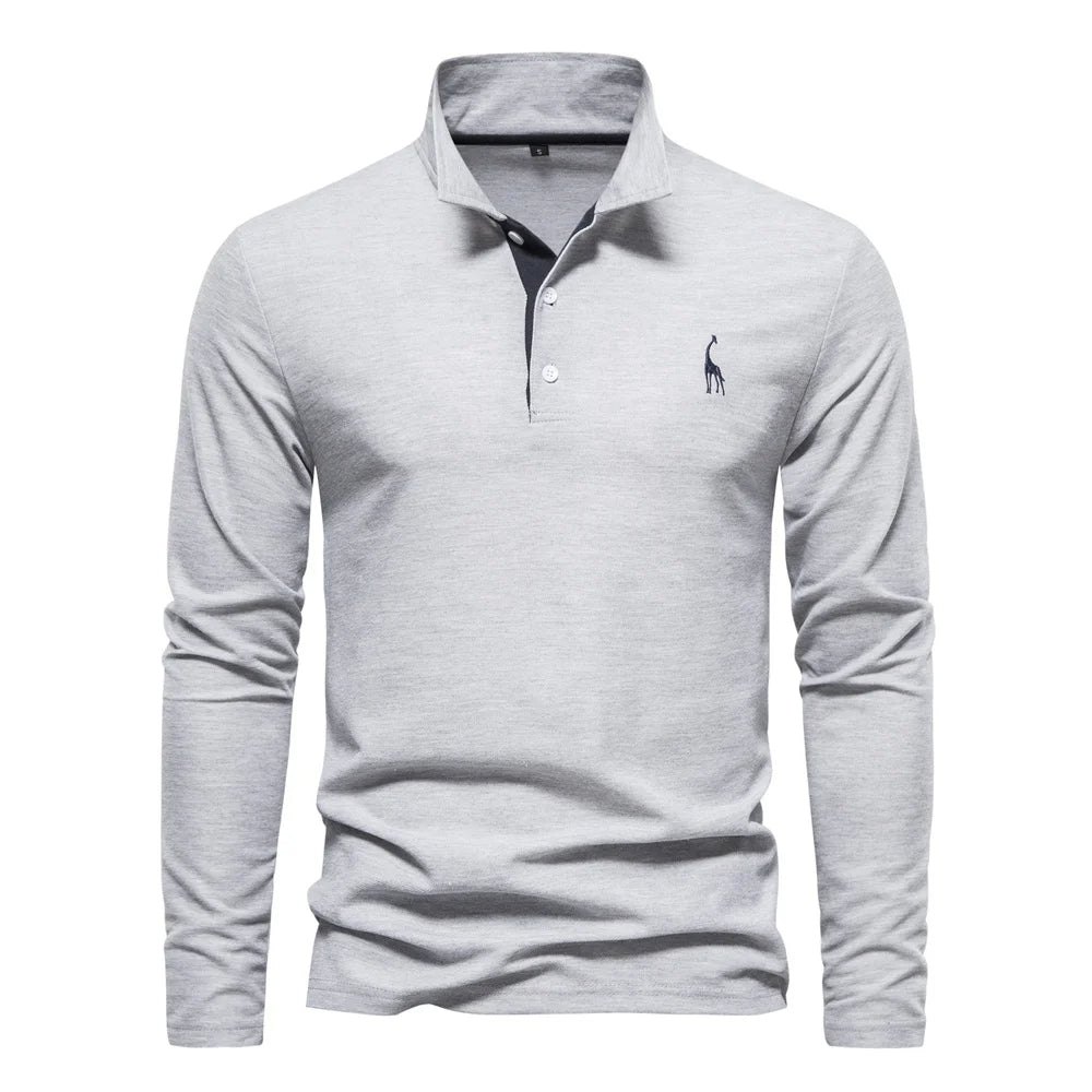Aaron | Heren Klassiek Knoop Hals Polo Shirt