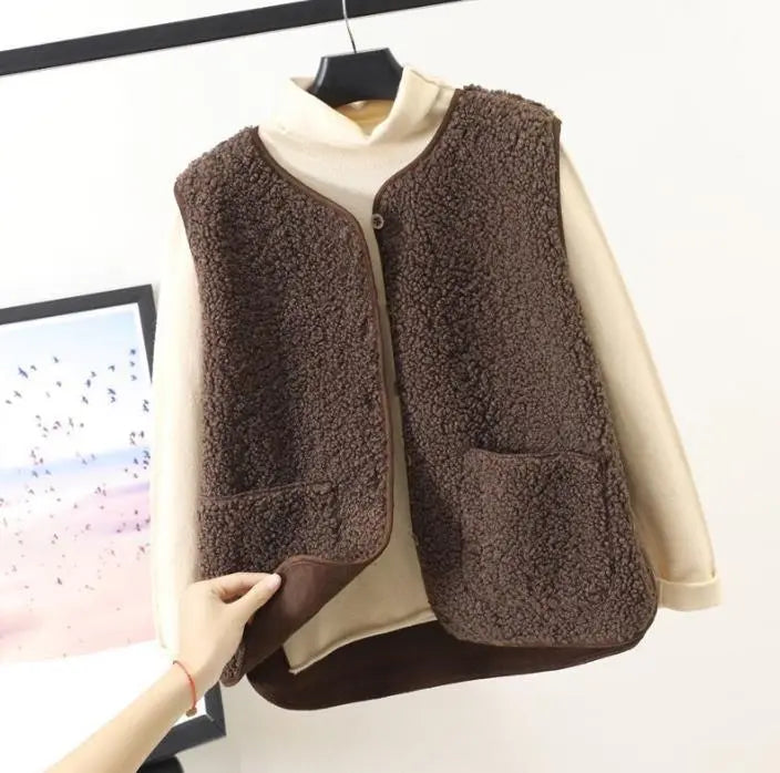 Emma | Dames Cozy Mouwloos Gilet met Voorzakken