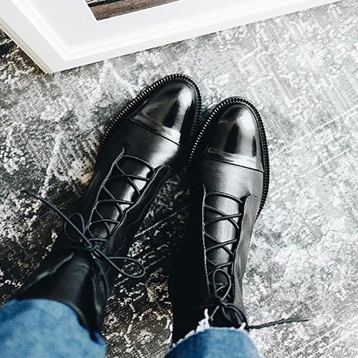 Sophia | Elegante Veter Enkellaarzen