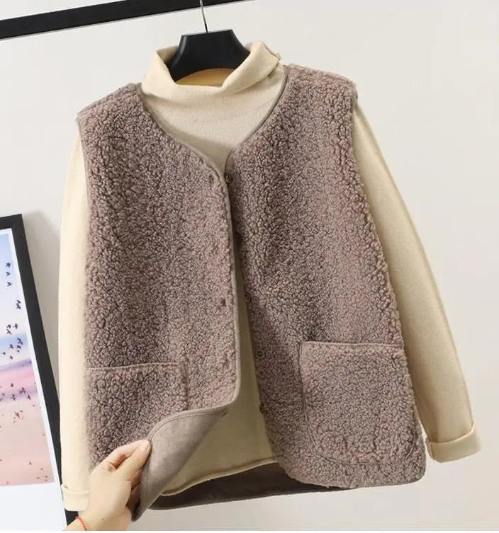 Emma | Dames Cozy Mouwloos Gilet met Voorzakken