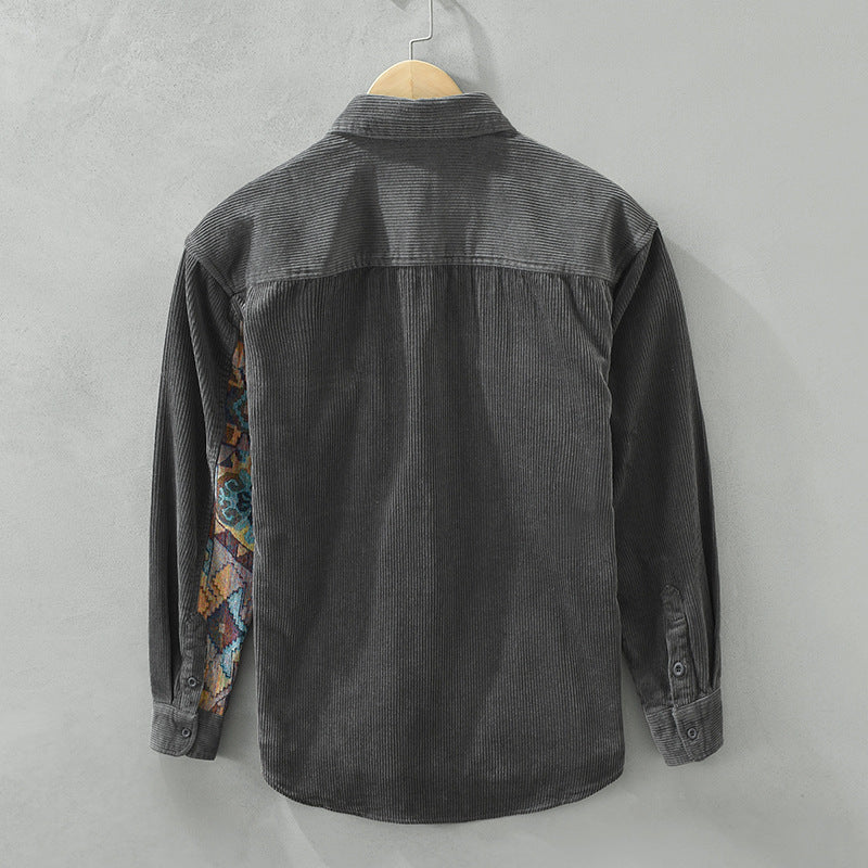 Enzo Conti Luxe Corduroy Lange Mouwen Shirt