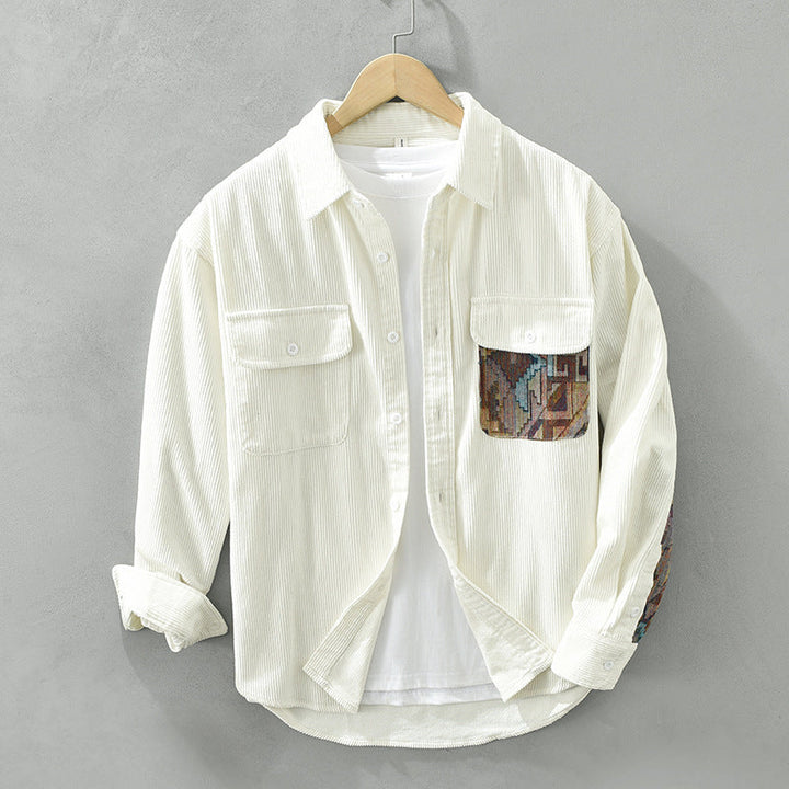 Enzo Conti Luxe Corduroy Lange Mouwen Shirt