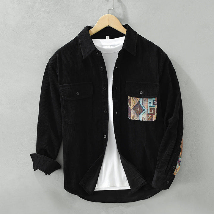 Enzo Conti Luxe Corduroy Lange Mouwen Shirt