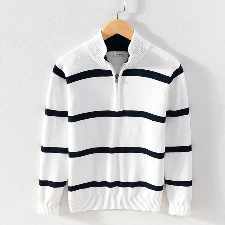Hiro Katoenen Quarter-Zip Trui