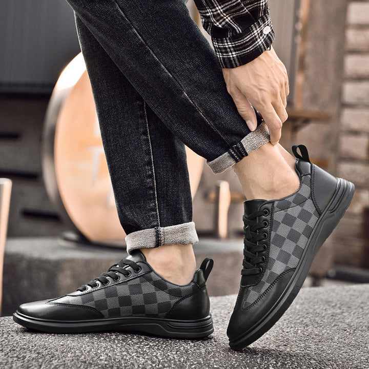 Gianni Geruite Leren Sneakers