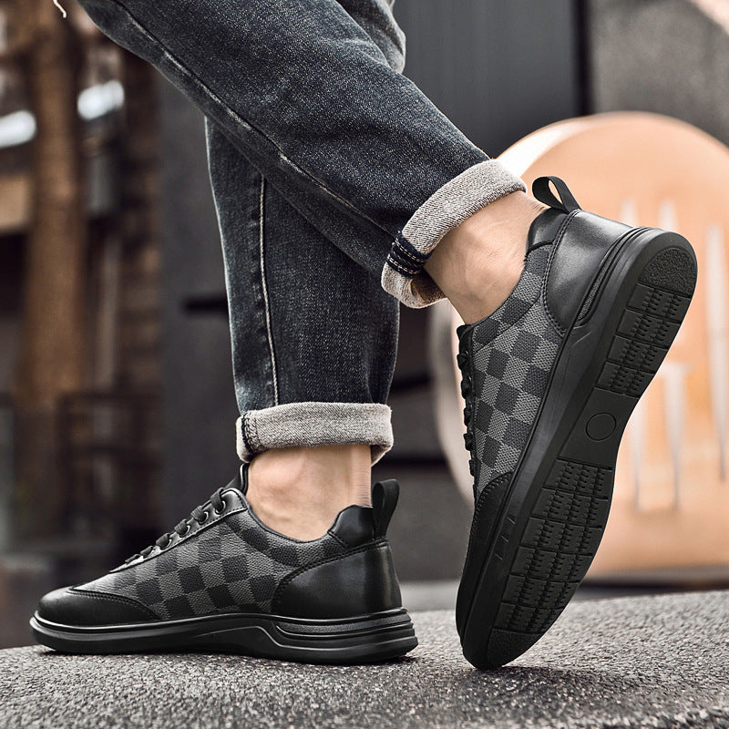 Gianni Geruite Leren Sneakers