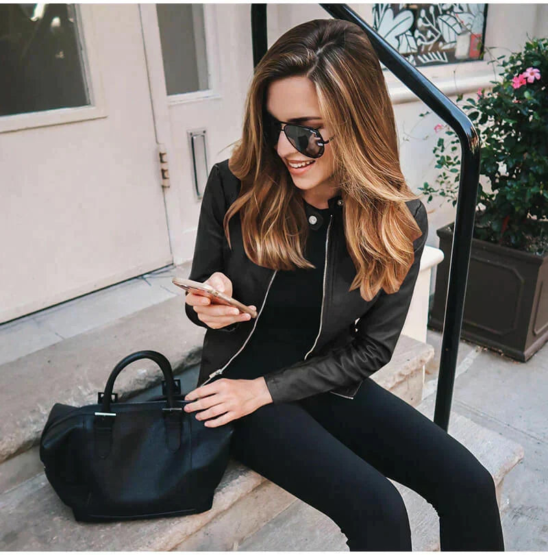 Sophia - Italiaanse Leren Jas