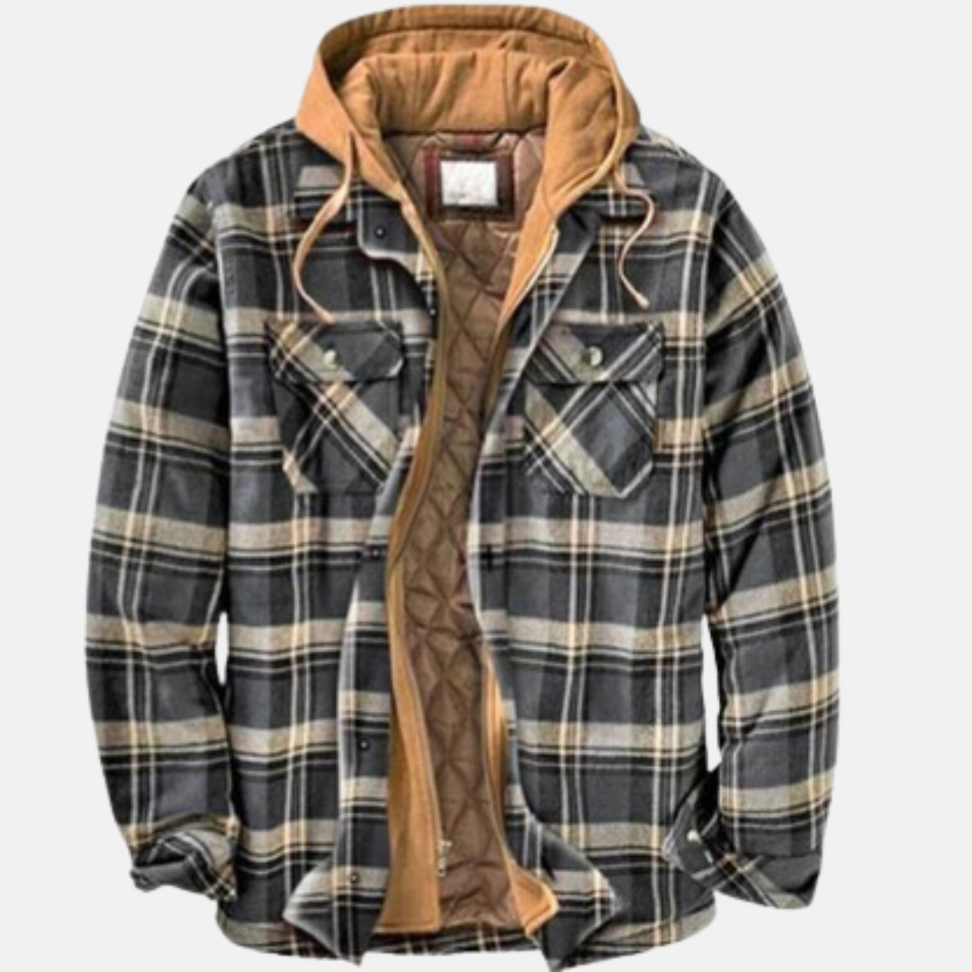 Rhett | Robuuste Geruite Hoodie Jas